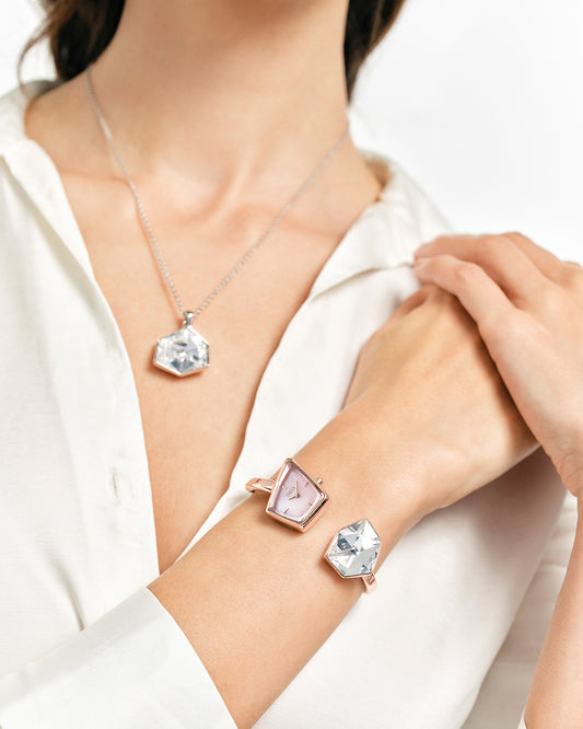 Illusion Crystal Bangle Watch