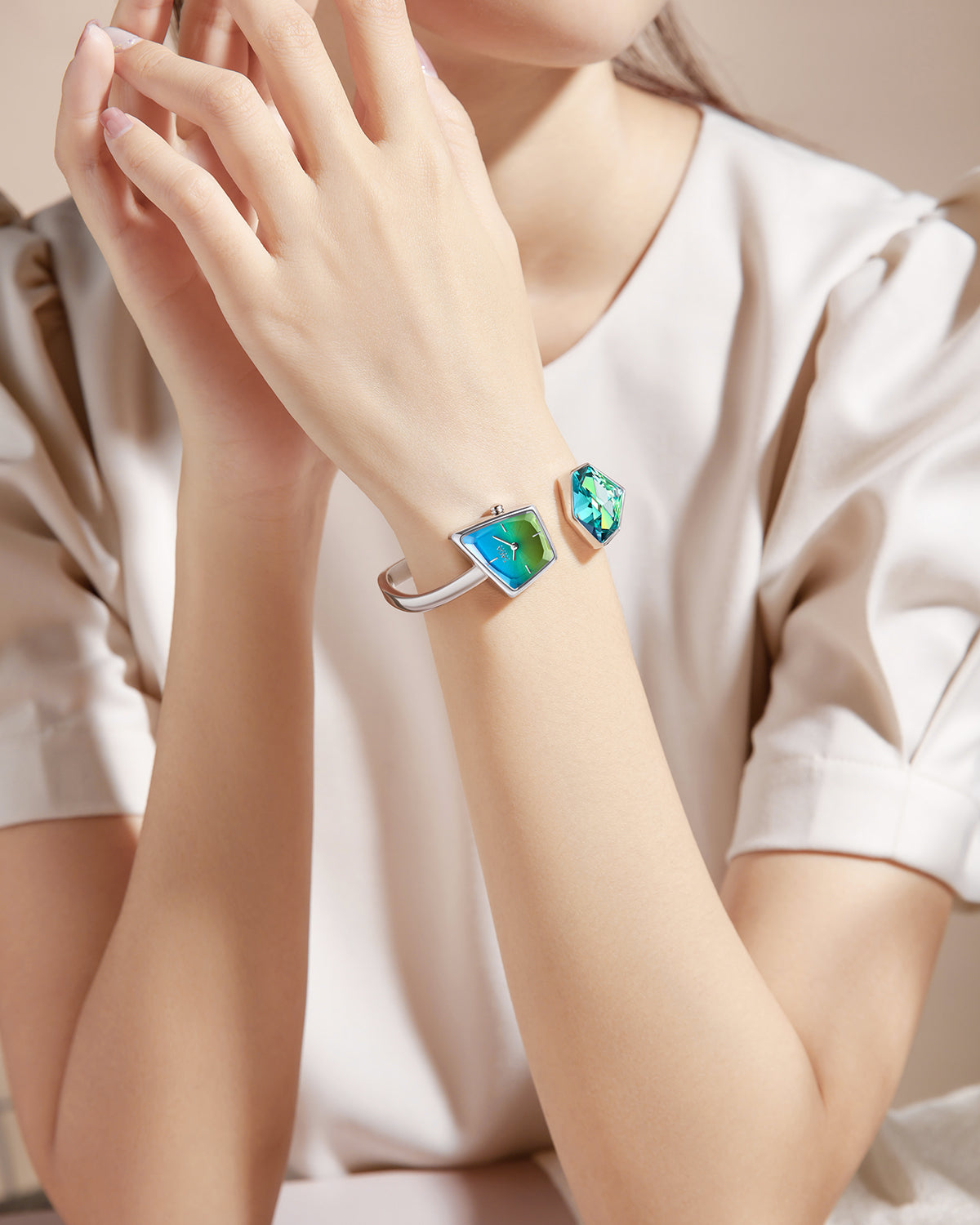 Illusion Crystal Bangle Watch