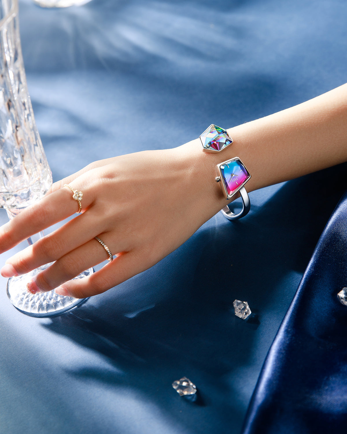 Illusion Crystal Bangle Watch