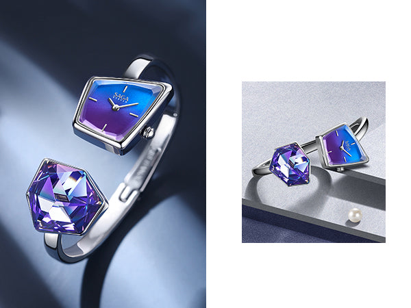 Illusion Crystal Bangle Watch