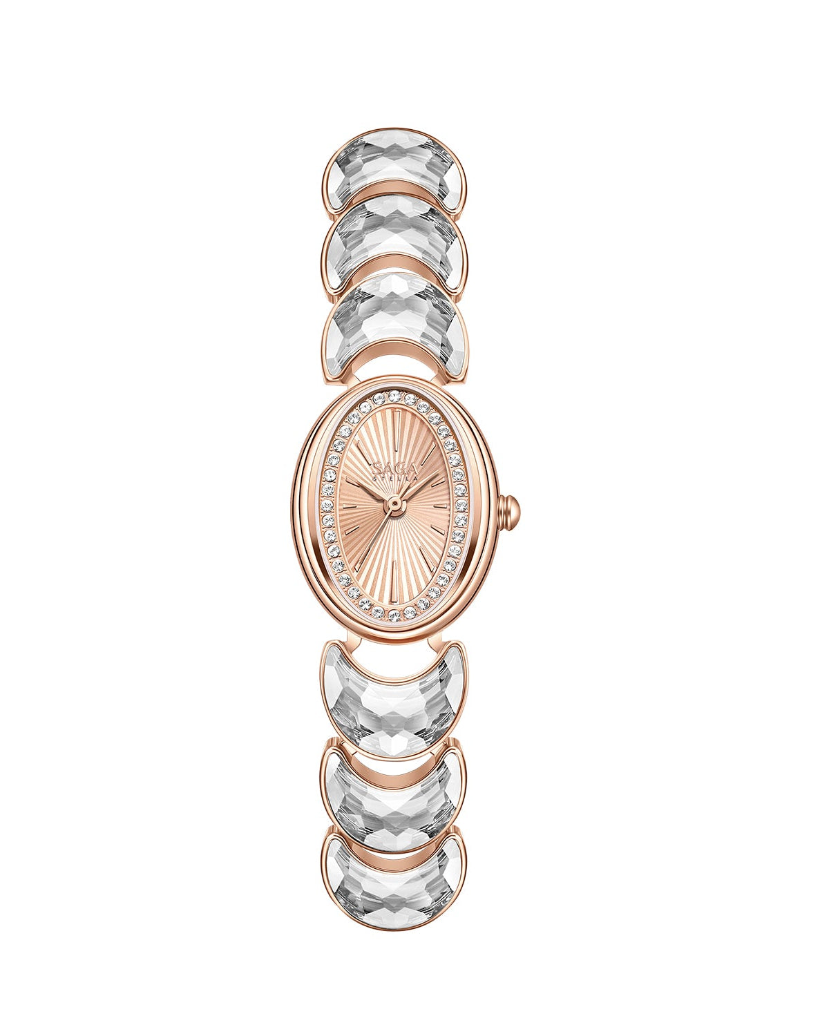 Luna Moon-Shaped Bracelet Watch with Danube Crystals