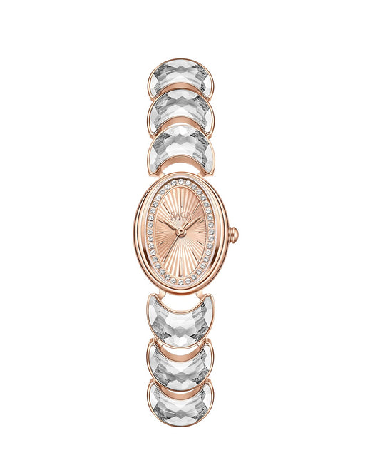 Luna Moon-Shaped Bracelet Watch with Danube Crystals