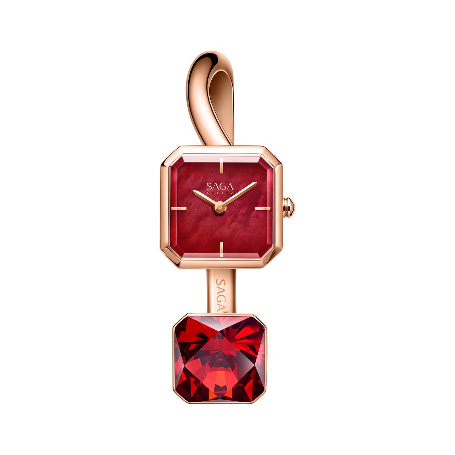 Light of Vendome Cuff Bangle Watch - Ruby Red (S size)