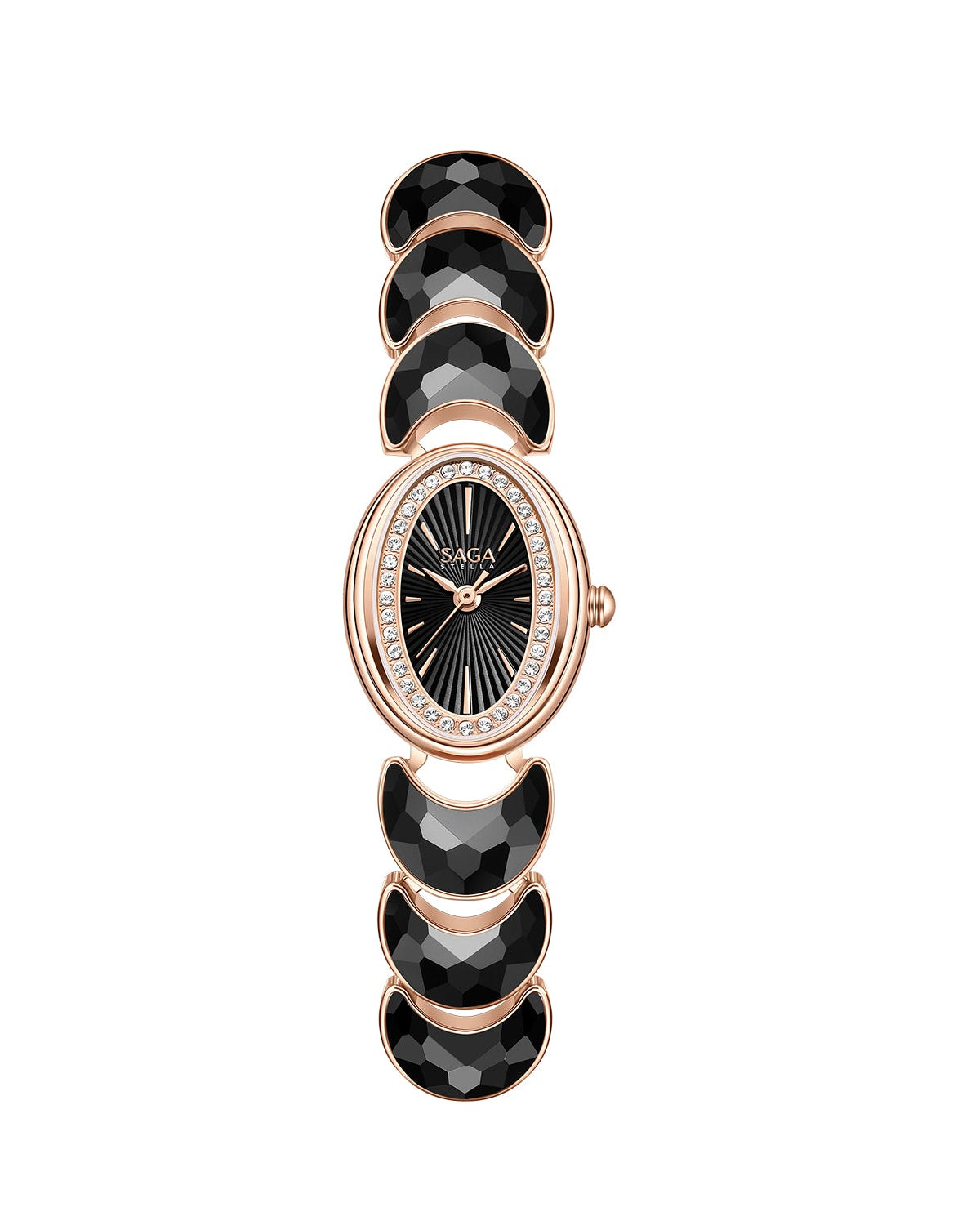 Luna Moon-Shaped Bracelet Watch with Danube Crystals