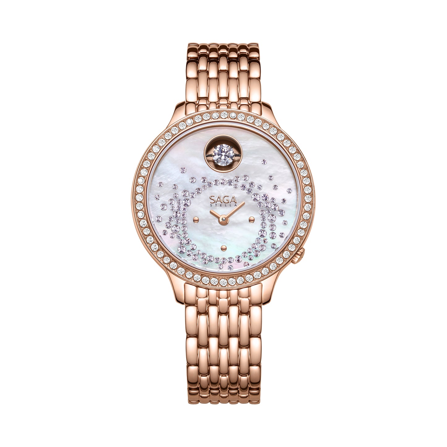 Tempting Heart Swiss-Quartz Crystal Watch