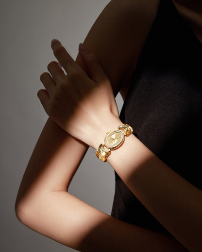 Luna Moon-Shaped Bracelet Watch with Danube Crystals