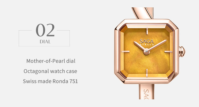 Light of Vendome Women's Luxury Cuff Bangle Quartz Watch