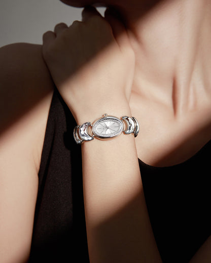 Luna Moon-Shaped Bracelet Watch with Danube Crystals