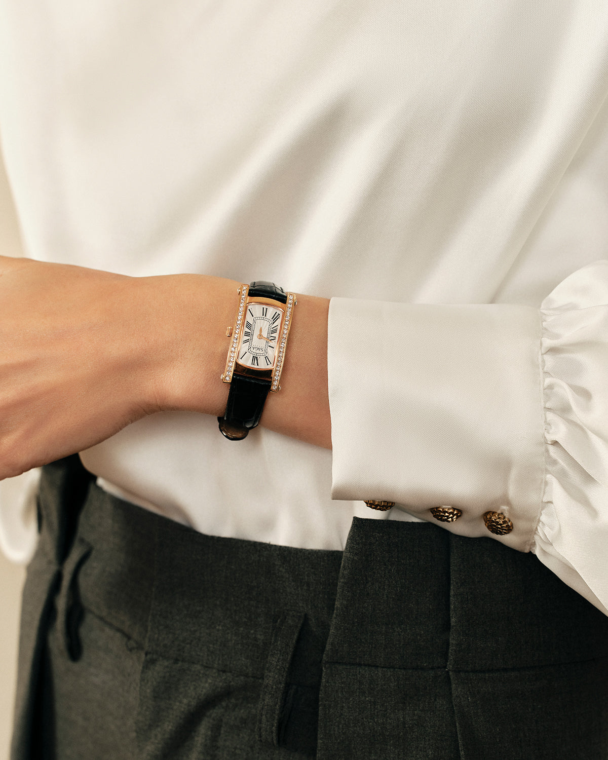Classic Square Crystal Watch