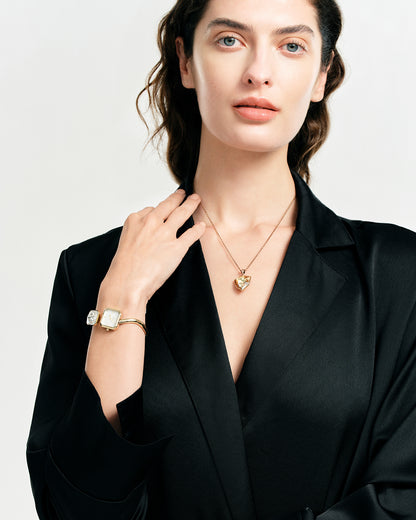Light of Vendome Women's Luxury Cuff Bangle Quartz Watch