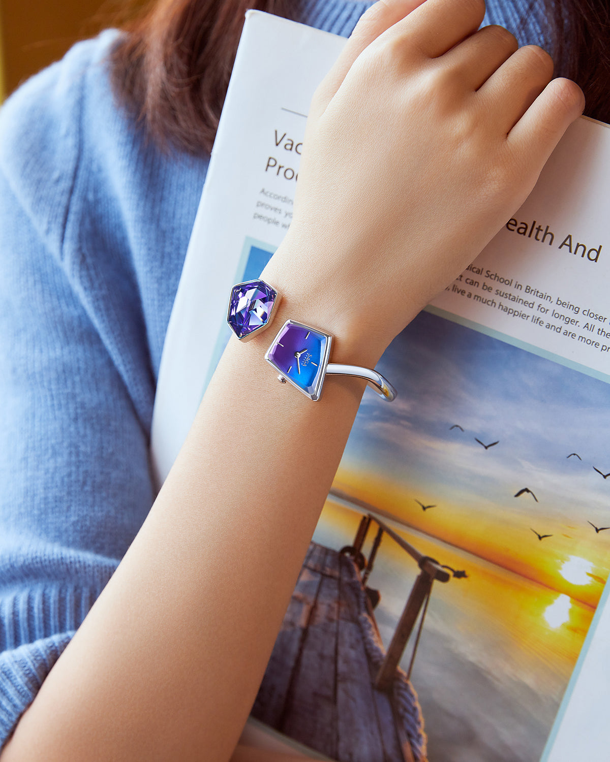 Illusion Crystal Bangle Watch