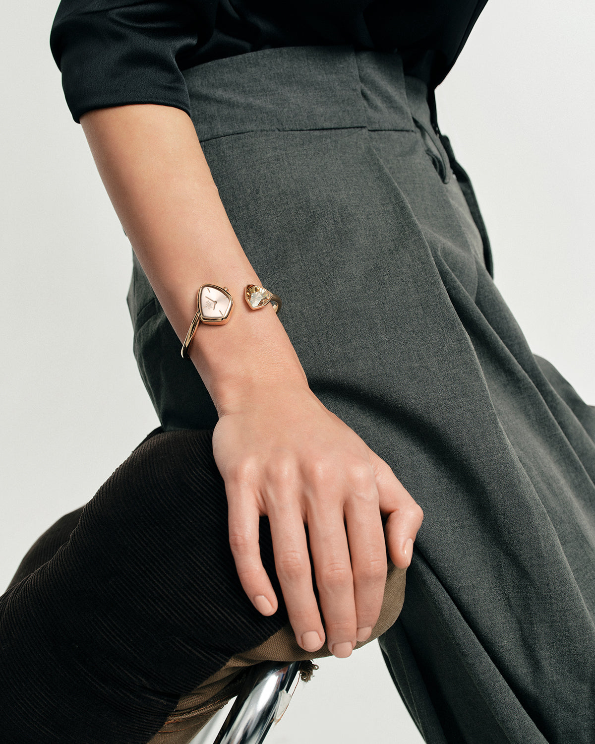 Phantom Bracelet with Crystals Cuff Watch