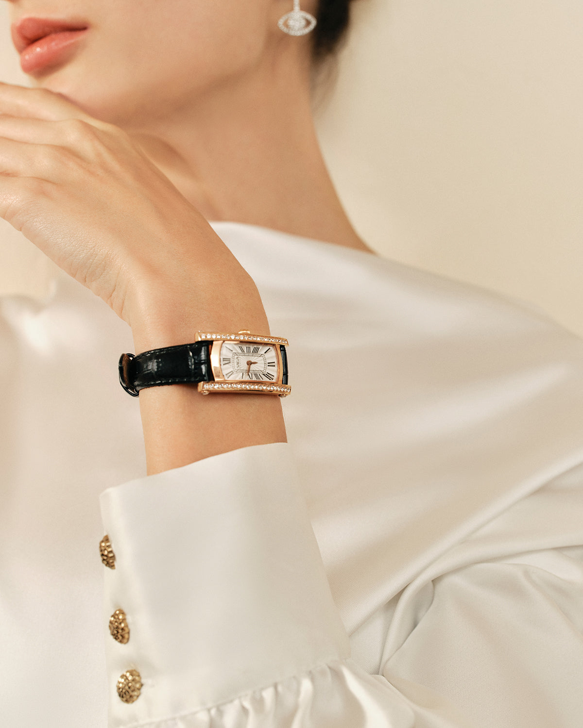 Classic Square Crystal Watch