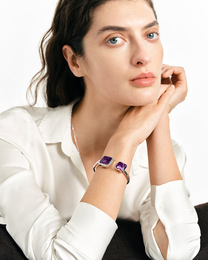 Light of Vendome Women's Luxury Cuff Bangle Quartz Watch