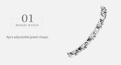 Luna Moon-Shaped Bracelet Watch with Danube Crystals