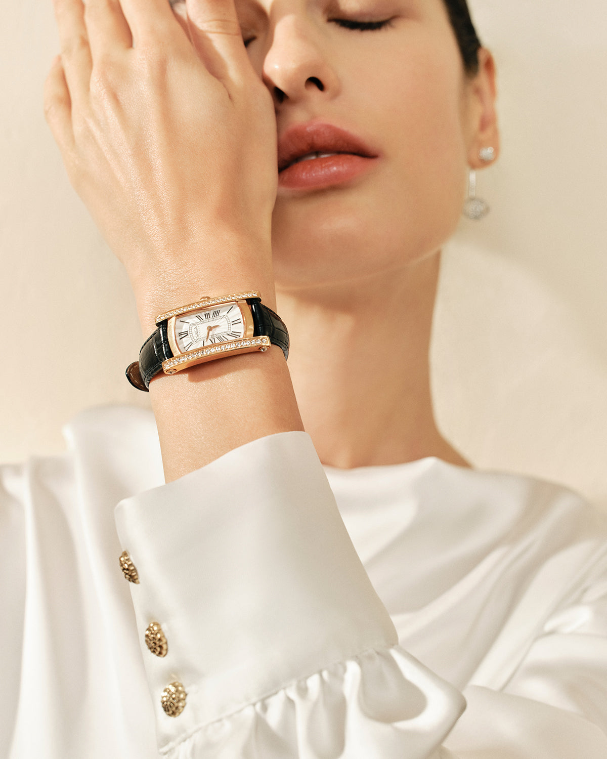 Classic Square Crystal Watch