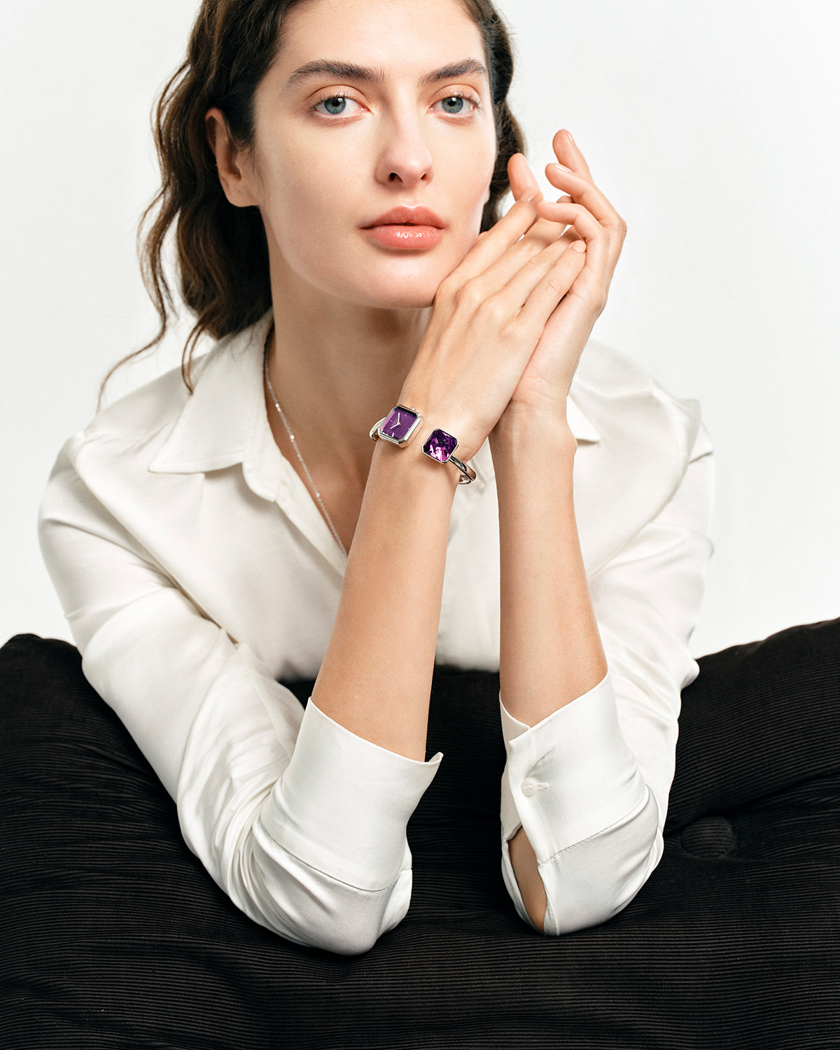 Light of Vendome Women's Luxury Cuff Bangle Quartz Watch