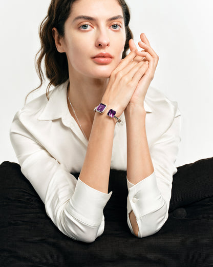 Light of Vendome Women's Luxury Cuff Bangle Quartz Watch