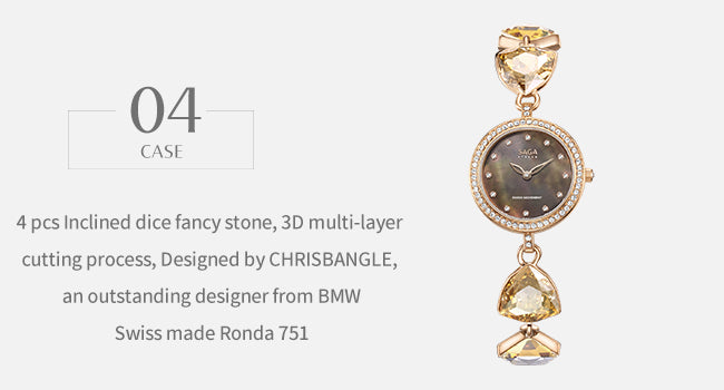 Change Women's Luxury Watch, Adjustable Crystal Bracelet
