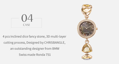 Change Women's Luxury Watch, Adjustable Crystal Bracelet