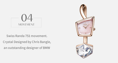 Illusion Crystal Bangle Watch
