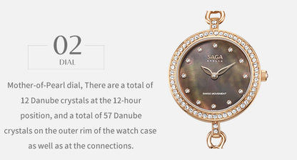 Change Women's Luxury Watch, Adjustable Crystal Bracelet