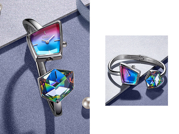 Illusion Crystal Bangle Watch