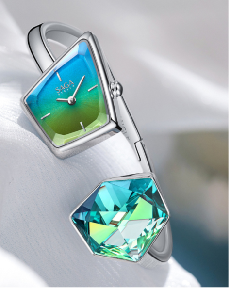 Illusion Crystal Bangle Watch