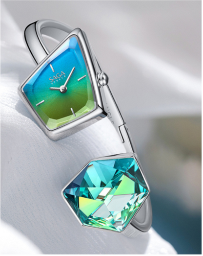 Illusion Crystal Bangle Watch