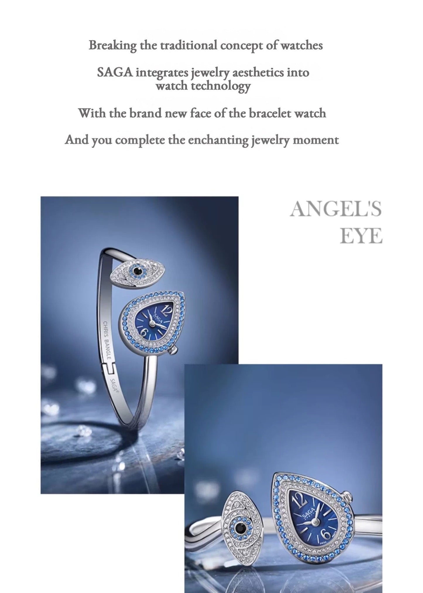 Angel's Eye Bracelet Watch with 129 Danube Crystals