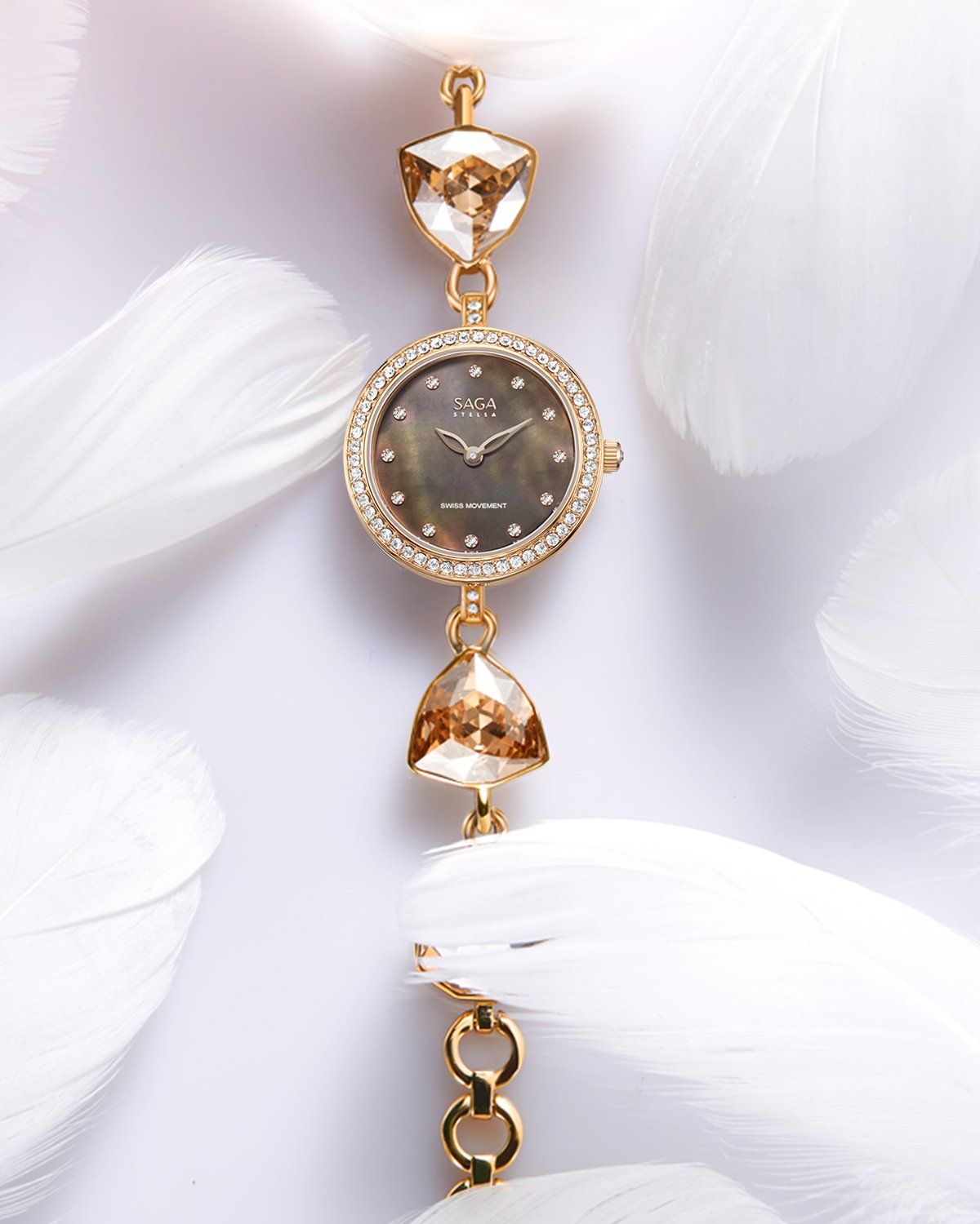 Change Crystal Bracelet Watch — Rose Gold / Dark Dial - 2 Change Crystal Bracelet Watch — Rose Gold / Dark Dial - 2