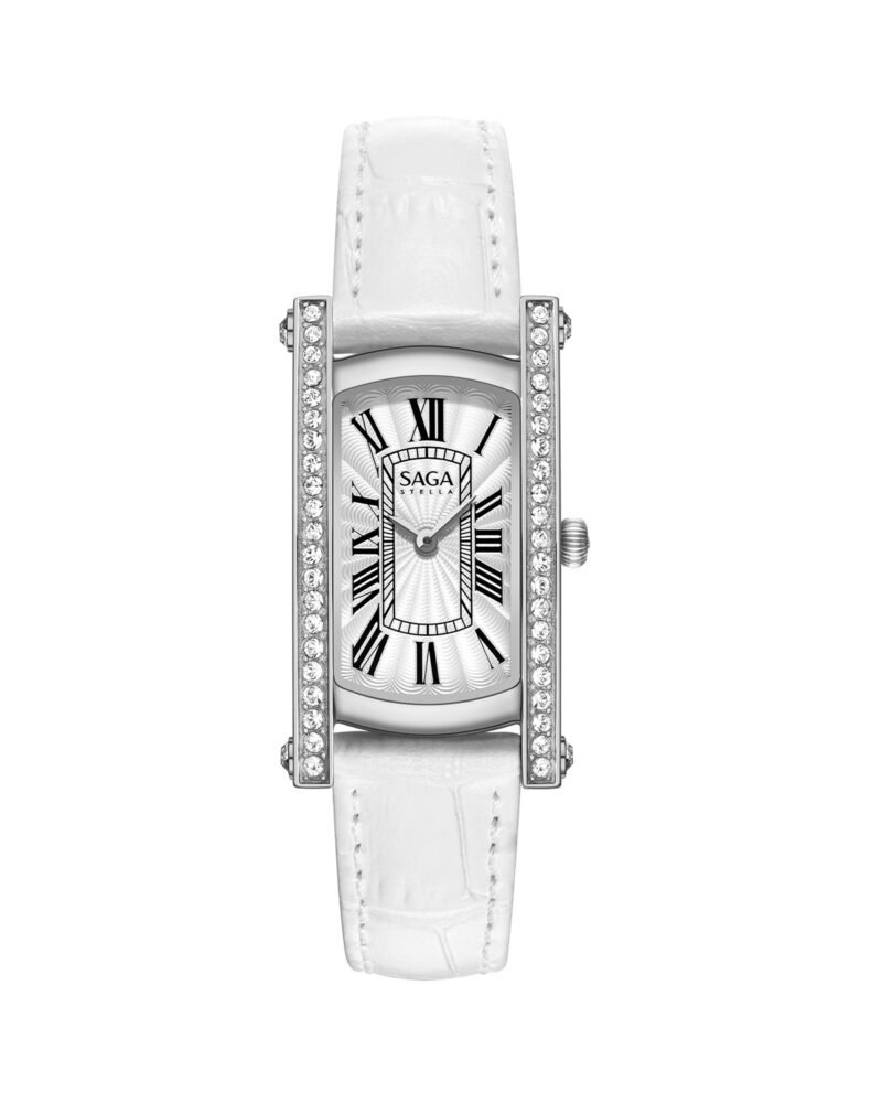 Classic Square Crystal Watch Silver White — Silver White