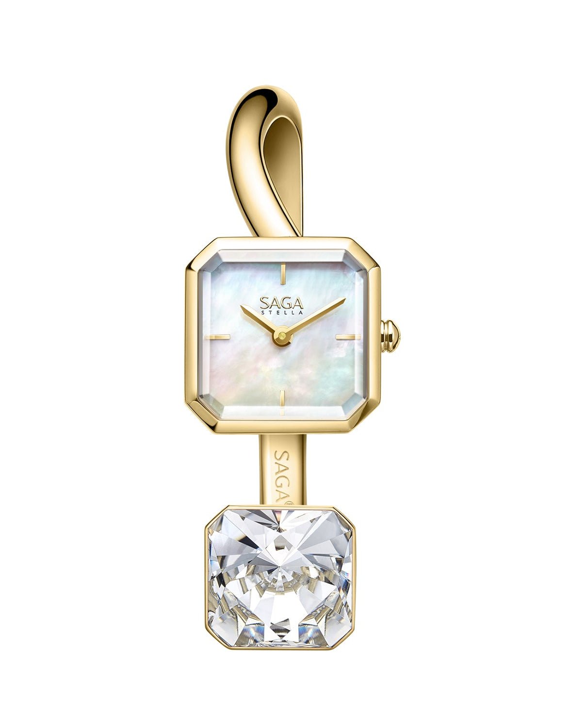 Light of Vendome Cuff Bangle Watch - Pearl/Gold - Image 2 Light of Vendome Cuff Bangle Watch - Pearl/Gold - Image 2