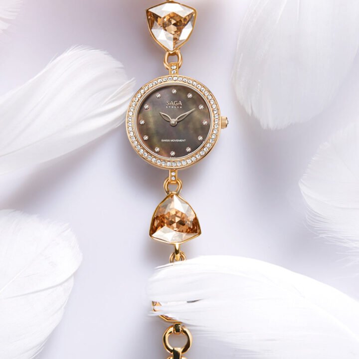 Change Crystal Bracelet Watch — Rose Gold / Dark Dial