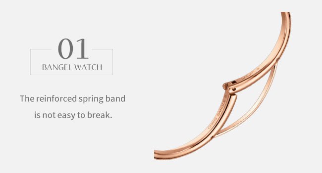 Light of Vendome Cuff Bangle Watch - Orange Gold - Image 6 Light of Vendome Cuff Bangle Watch - Orange Gold - Image 6