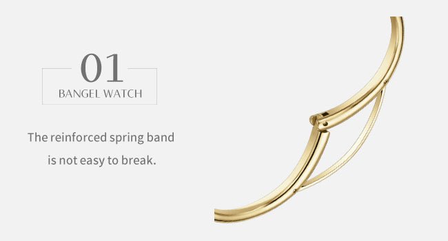 Light of Vendome Cuff Bangle Watch - Pearl/Gold - Image 6 Light of Vendome Cuff Bangle Watch - Pearl/Gold - Image 6