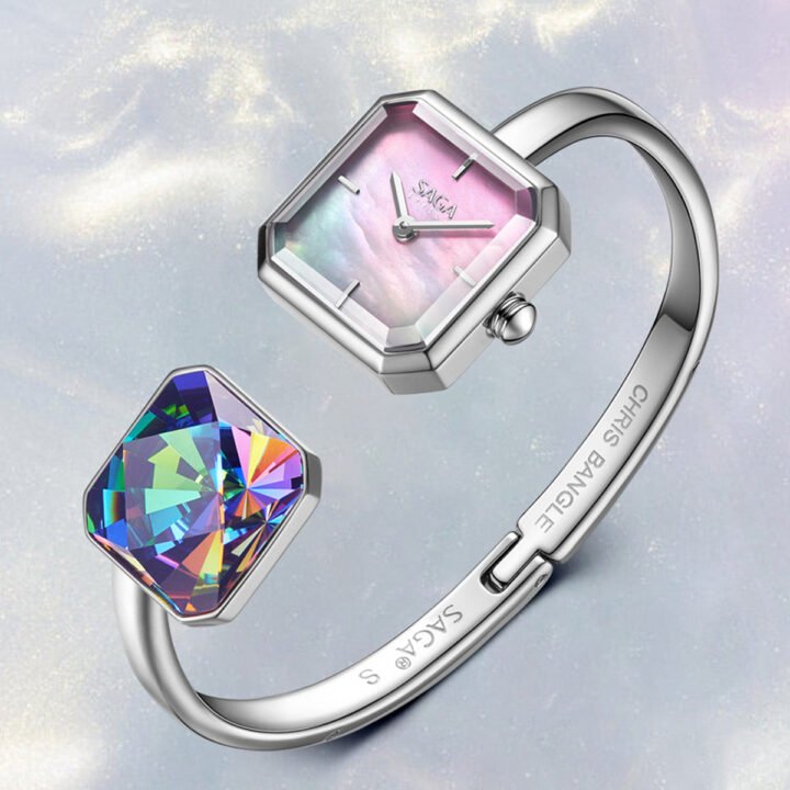 Light of Vendome Cuff Bangle Watch - Aurora