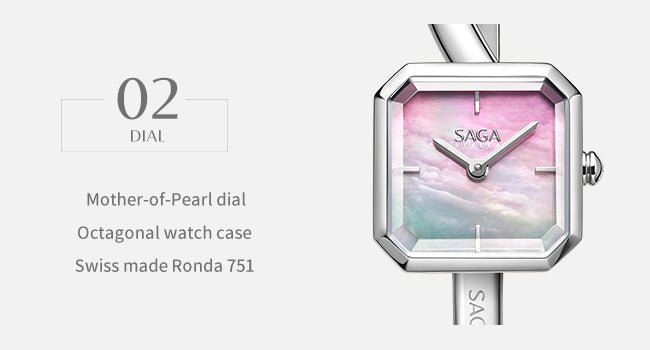 Light of Vendome Cuff Bangle Watch - Aurora - Image 7 Light of Vendome Cuff Bangle Watch - Aurora - Image 7