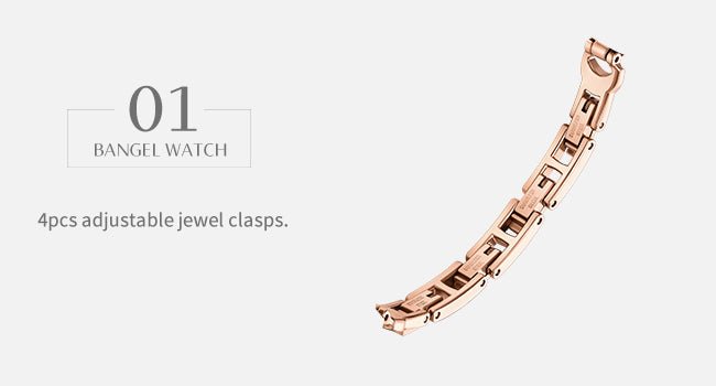 Luna Moon-Shaped Crystals Bracelet Watch - Rose Gold - Image 6 Luna Moon-Shaped Crystals Bracelet Watch - Rose Gold - Image 6