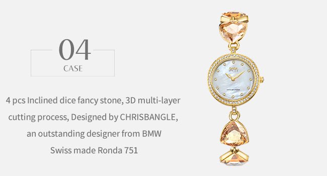 Change Crystal Bracelet Watch — Gold / Mother of Pearl - Image 11 Change Crystal Bracelet Watch — Gold / Mother of Pearl - Image 11