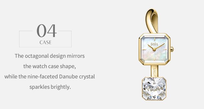 Light of Vendome Cuff Bangle Watch - Pearl/Gold - Image 9 Light of Vendome Cuff Bangle Watch - Pearl/Gold - Image 9