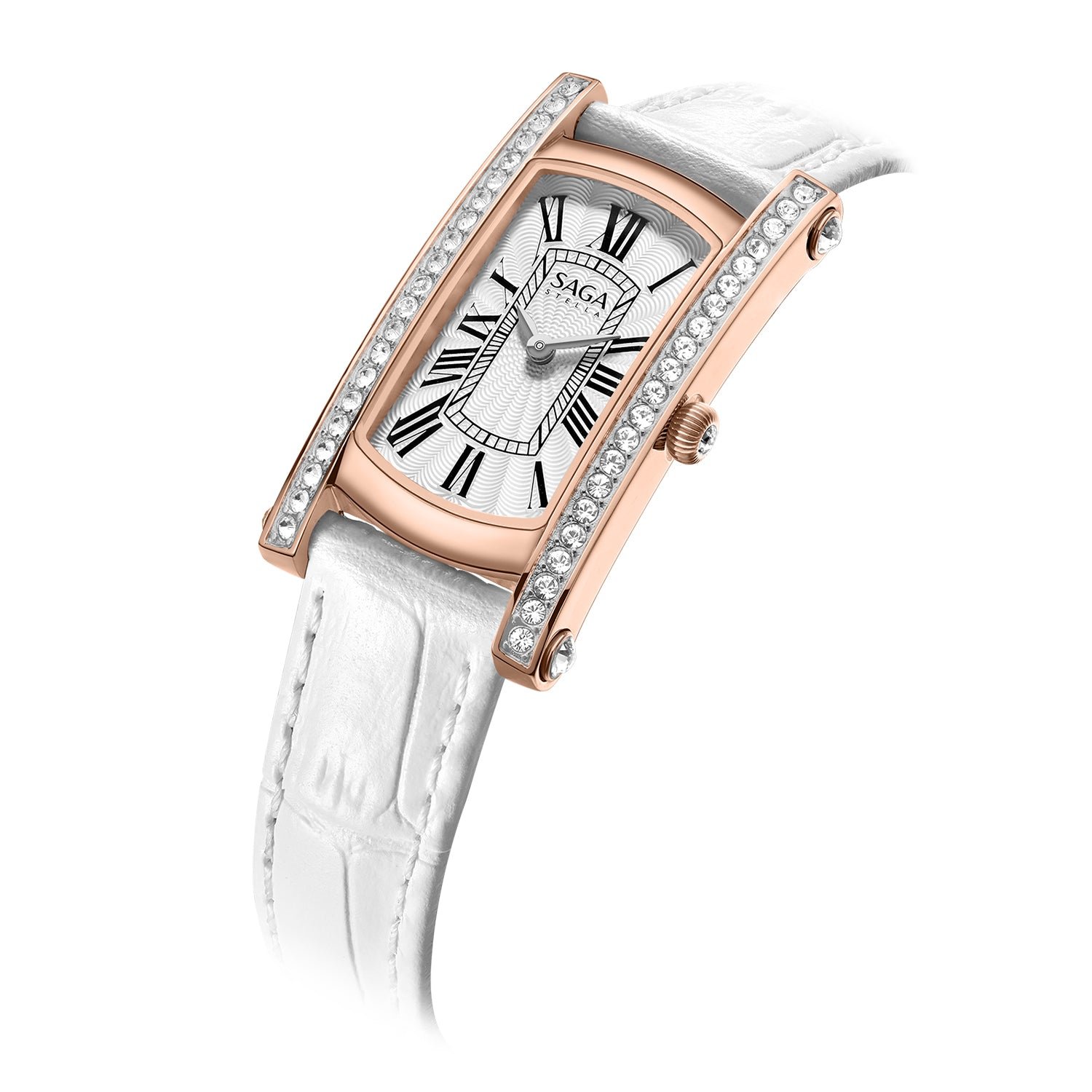 Classic Square Crystal Watch Rose Gold - Image 2 Classic Square Crystal Watch Rose Gold - Image 2