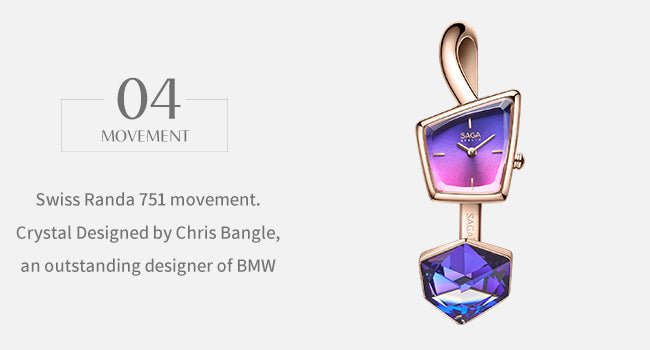 Illusion Crystal Bangle Watch- Rose Gold /Amethyst Crystal - Image 9 Illusion Crystal Bangle Watch- Rose Gold /Amethyst Crystal - Image 9