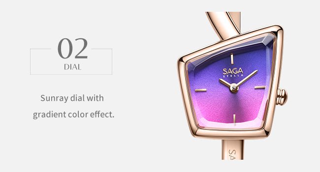 Illusion Crystal Bangle Watch- Rose Gold /Amethyst Crystal - Image 6 Illusion Crystal Bangle Watch- Rose Gold /Amethyst Crystal - Image 6