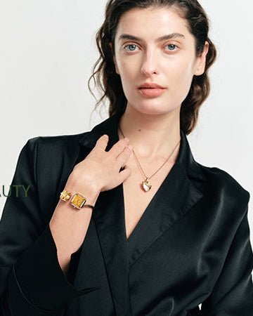 Light of Vendome Cuff Bangle Watch - Orange Gold - Image 5 Light of Vendome Cuff Bangle Watch - Orange Gold - Image 5