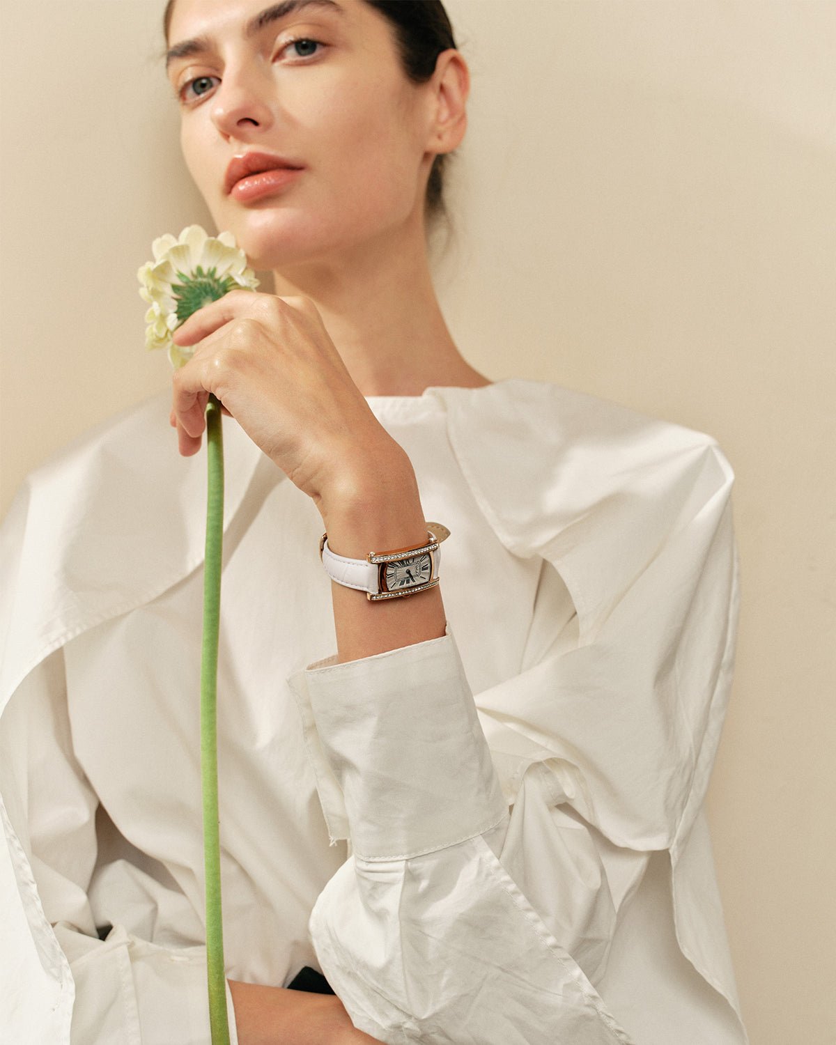 Classic Square Crystal Watch Rose Gold - Image 3 Classic Square Crystal Watch Rose Gold - Image 3