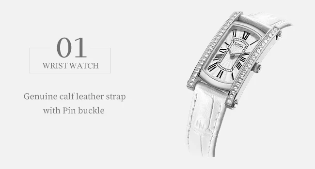 Classic Square Crystal Watch Silver White - Image 8 Classic Square Crystal Watch Silver White - Image 8